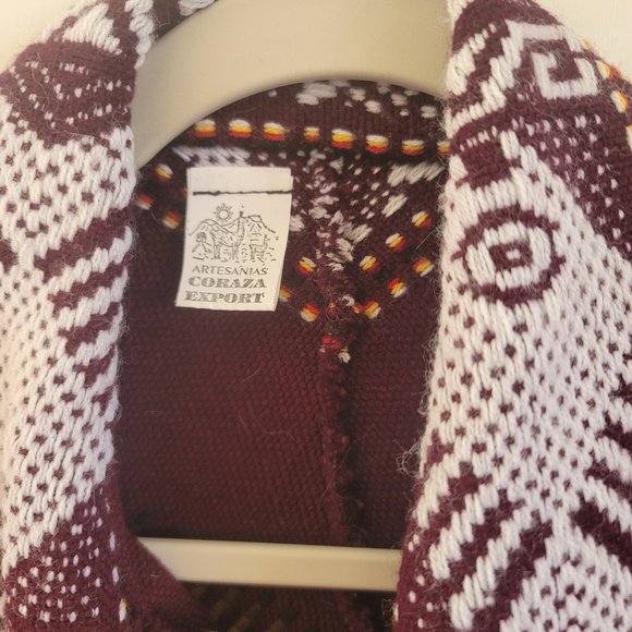 Vintage Pullover Poncho Southwest One Size Fits All - Picture 3 of 5